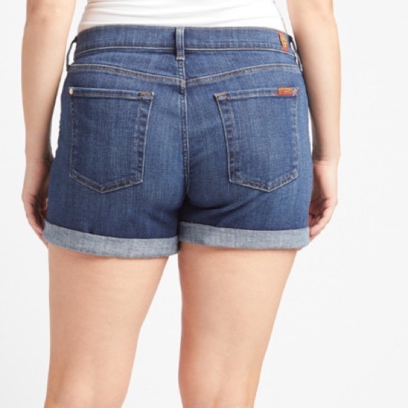 EUC 7 For All Mankind Roll Up Denim shorts - Picture 16 of 16